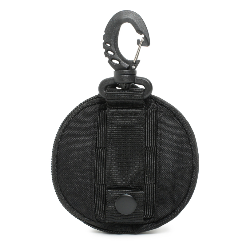EDC кръгла чанта за ключове (водоустойчива, ултралека, износоустойчива, Oxford плат, 1 сгъвка портфейла)