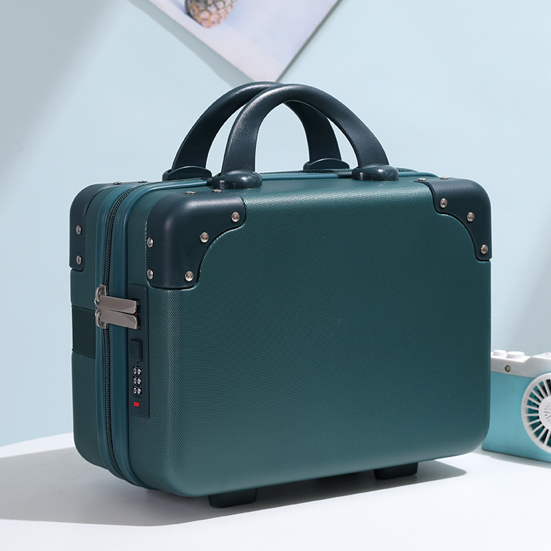 Rétro 14 hüvelykes sminktáska és tároló, jelszavas zár, logó nyomtatási lehetőséggel ajándéknak