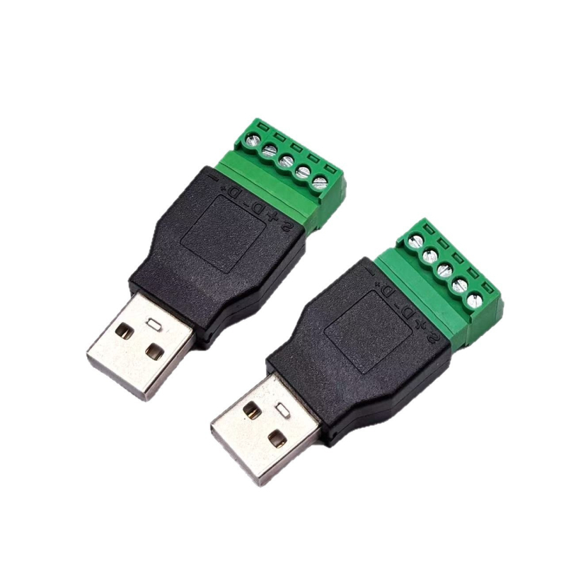 USB A мъжки без припоя щепсел към 5-пинов терминал, JT1283, 3C дигитал