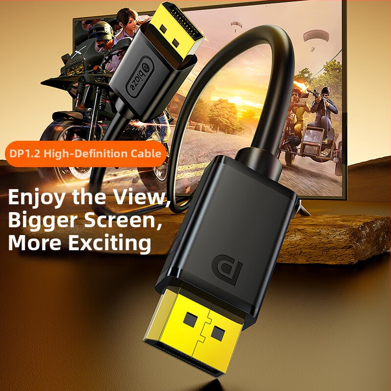 DisplayPort 1.2 kabelis ar augstu izšķirtspēju, PC saderīgs, ar adapteri, varš bez skābekļa