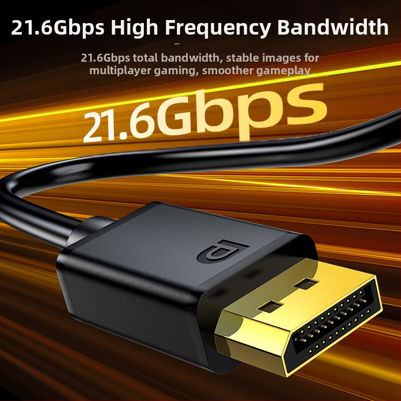 DisplayPort 1.2 kabelis ar augstu izšķirtspēju, PC saderīgs, ar adapteri, varš bez skābekļa