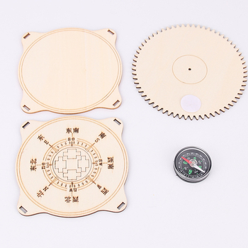 Kit DIY Busolă din lemn pentru copii 7–14 ani — fără energie electrică, jucărie educativă de fizică