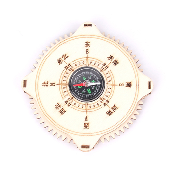 Kit DIY Busolă din lemn pentru copii 7–14 ani — fără energie electrică, jucărie educativă de fizică