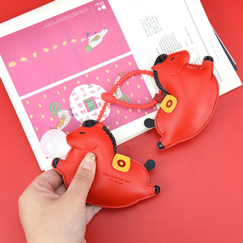 Ключодържател джоб – животински принт, PU материал, уличен стил, издание есен 2025, ежедневна употреба