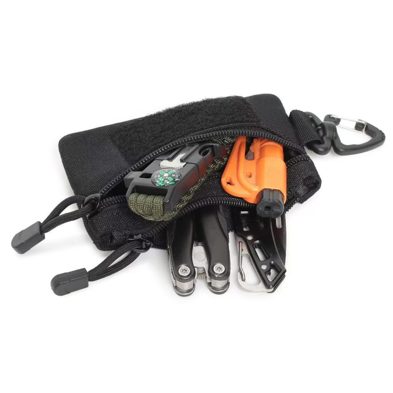 Tiger Leap Outdoor Nylon novčanik za kovanice i držač kartica, sa zipom, unisex, proširivi dizajn za svakodnevne aktivnosti na otvorenom i planinarenje