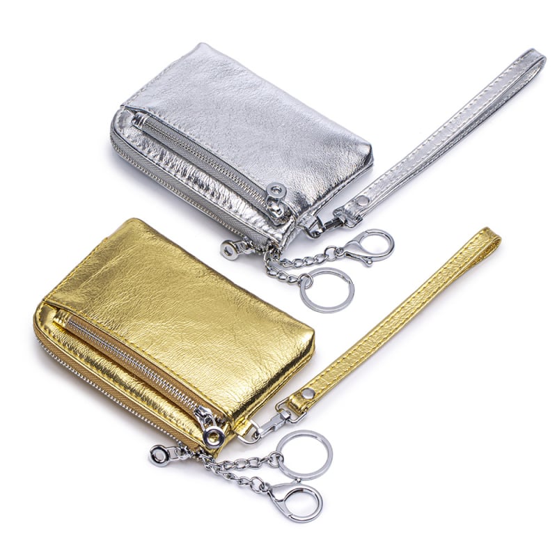 Ženski novčanik za kovance od prave kože, koža prvog sloja, poliester podstava, za pohranu