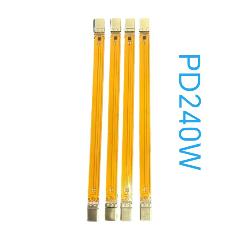 Cablu FPC flexibil Thunderbolt 4 cu conector Type-C dublu, 24 nuclee, 240W, versiunea 4.0