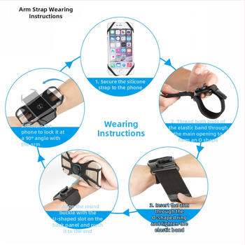 Telefono armbandai sportui – unisex, guma, Spandex/Lycra audinys, lauko sportui, nuimamas dizainas