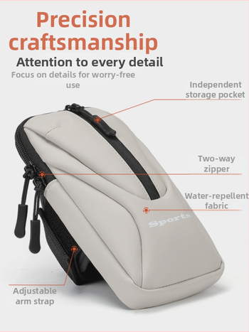 Bežecká taška na ruku pre telefón – unisex, priedušná, vodeodolná, odolná, Oxford látka, polyesterová podšívka, pre vonkajšie športy