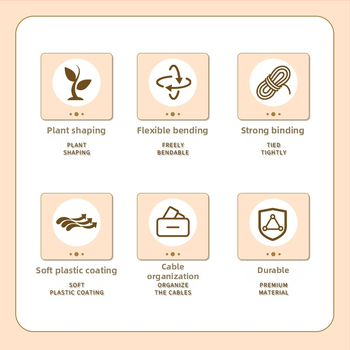 Legături de grădină din sârmă de fier, marca Cute Meat