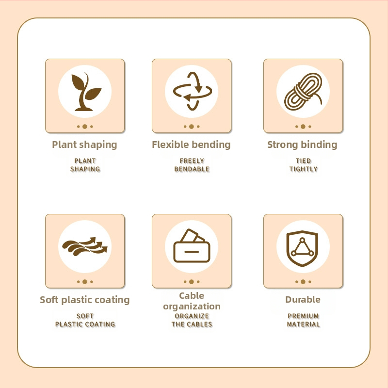 Legături de grădină din sârmă de fier, marca Cute Meat