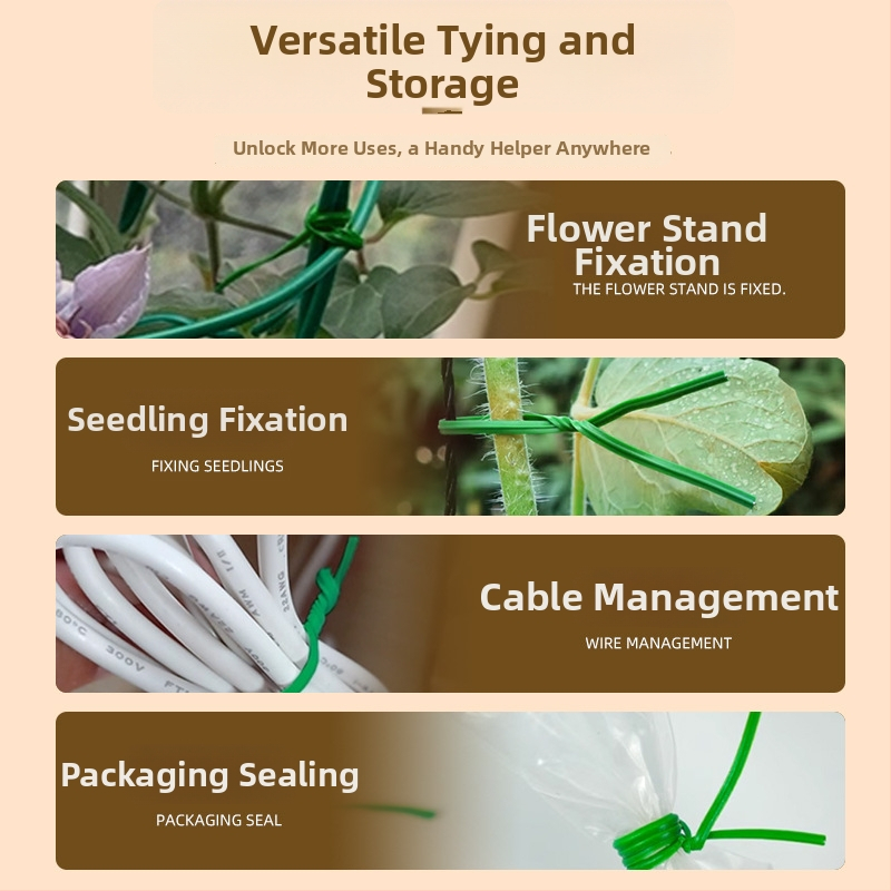 Legături de grădină din sârmă de fier, marca Cute Meat