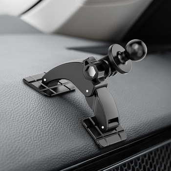 Bază pentru suport de telefon auto cu montaj pe bord prin adeziv și clapetă centrală pentru navigare (pe bord: montaj cu adeziv, compatibil universal, putere 5W)