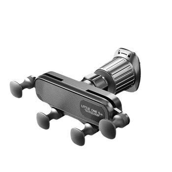 Autótelefon-tartó a műszerfal légáramlatnyílásához adó bázissal, univerzális középkonzol tartó — Snap-on telepítés; 7,5W teljesítmény; hangfelismerés; kompatibil napellenzővel