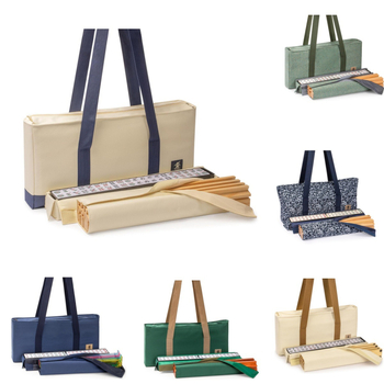 Tri torbe od poliester materijala za putovanja: Mahjong torba, kozmetička torbica i torba za higijenske potrepštine - prijenosna, višestruka upotreba