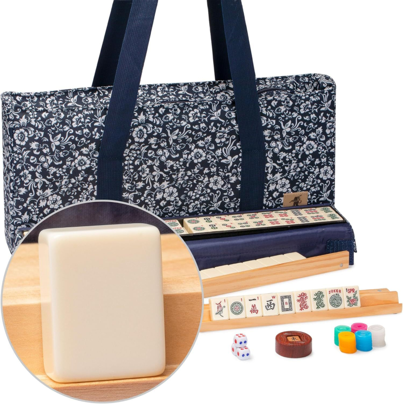 Tri torbe od poliester materijala za putovanja: Mahjong torba, kozmetička torbica i torba za higijenske potrepštine - prijenosna, višestruka upotreba