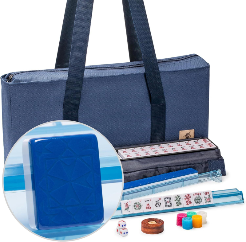 Tri torbe od poliester materijala za putovanja: Mahjong torba, kozmetička torbica i torba za higijenske potrepštine - prijenosna, višestruka upotreba