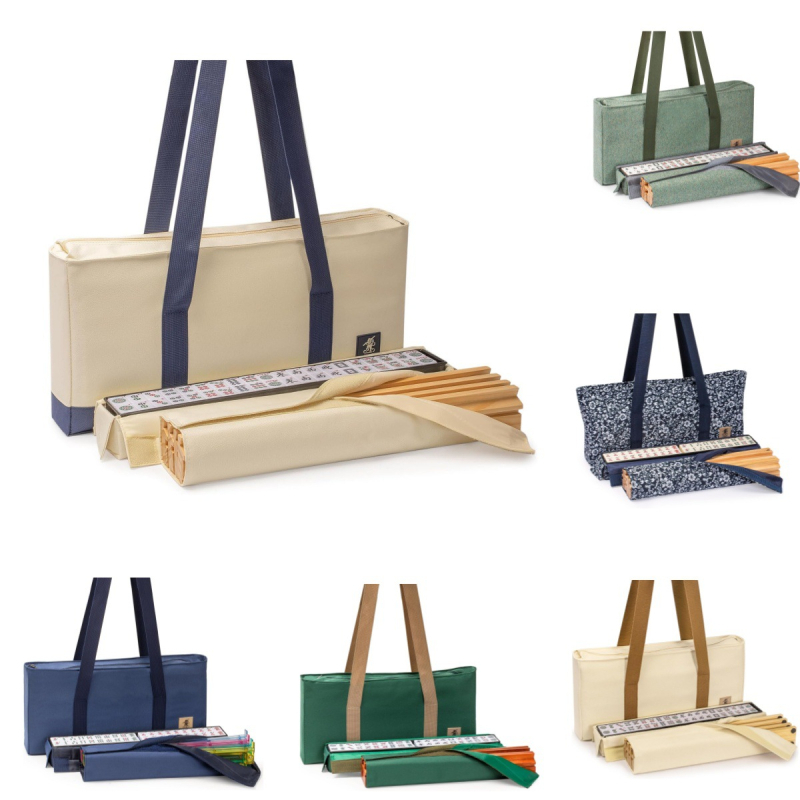 Tri torbe od poliester materijala za putovanja: Mahjong torba, kozmetička torbica i torba za higijenske potrepštine - prijenosna, višestruka upotreba