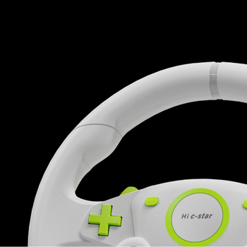 Simuliacinė vibracinė vairavimo žaidimų vairas, 270° kampas, USB-A sąsaja, suderinama su PC, Switch, PS4/PS3, Xbox One/360 ir Android, su stipriu vibracijos grįžtamuoju ryšiu ir programuojamais mygtukais