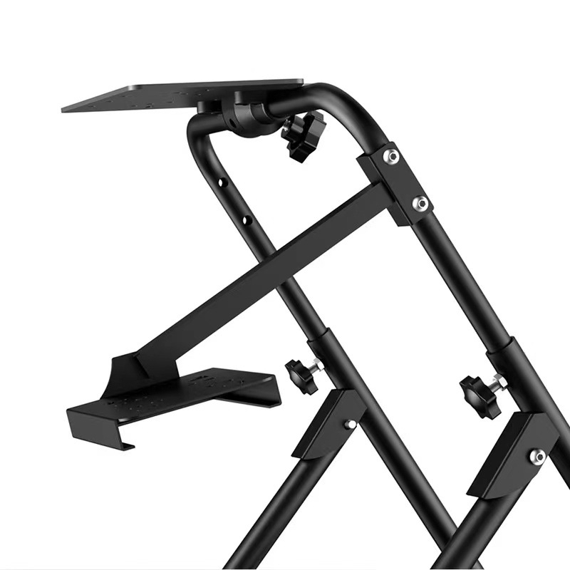 Podstavec na volant na hry, skladateľná železná konštrukcia, kompatibilný s G27, G29, GT500, T300RS, V9, V900; hmotnosť 8,4 kg