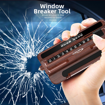 3-in-1 auto telefona turētājs ar drošības iebūvētu un pagaidu stāvēšanas zīmi; materiāls: plastmasa; modelis: Three-in-One Parking Sign; logotipa drukāšana pieejama