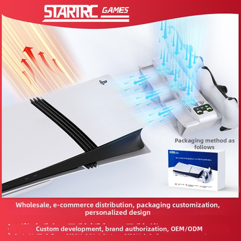 STARTRC GAMES Chladiaca a nabíjacia základňa pre PS5 Pro/Slim s plochým stojanom, ABS