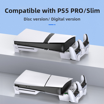 STARTRC GAMES Chladiaca a nabíjacia základňa pre PS5 Pro/Slim s plochým stojanom, ABS