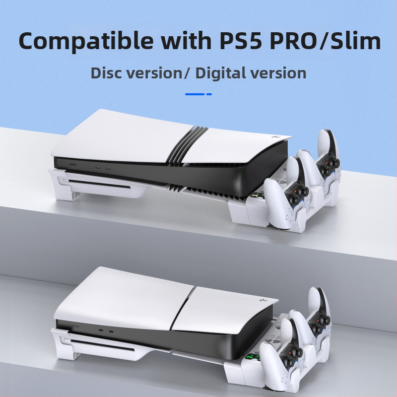 STARTRC GAMES Chladiaca a nabíjacia základňa pre PS5 Pro/Slim s plochým stojanom, ABS