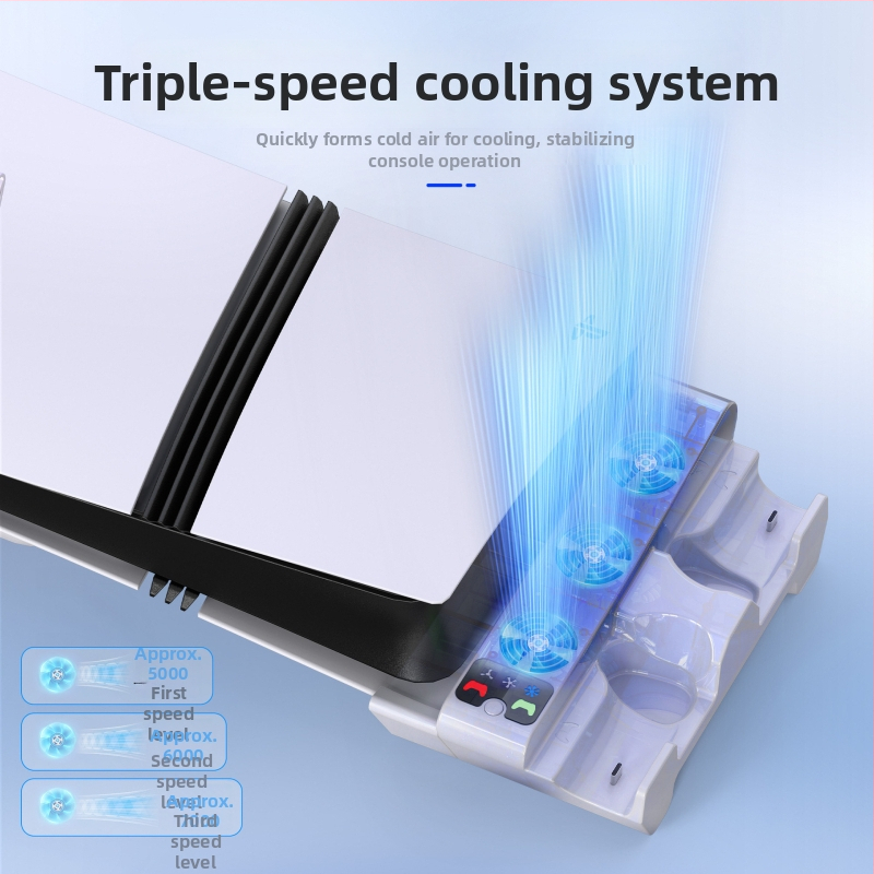 STARTRC GAMES Chladiaca a nabíjacia základňa pre PS5 Pro/Slim s plochým stojanom, ABS