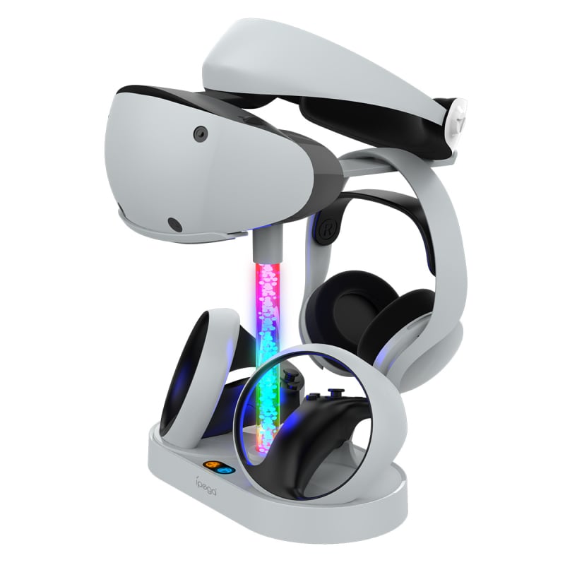 PS VR2 držač za punjenje kontrolera s magnetskim napajanjem i osvjetljenjem – ABS, Type-C priključak, model PS VR2, marka IPEGA