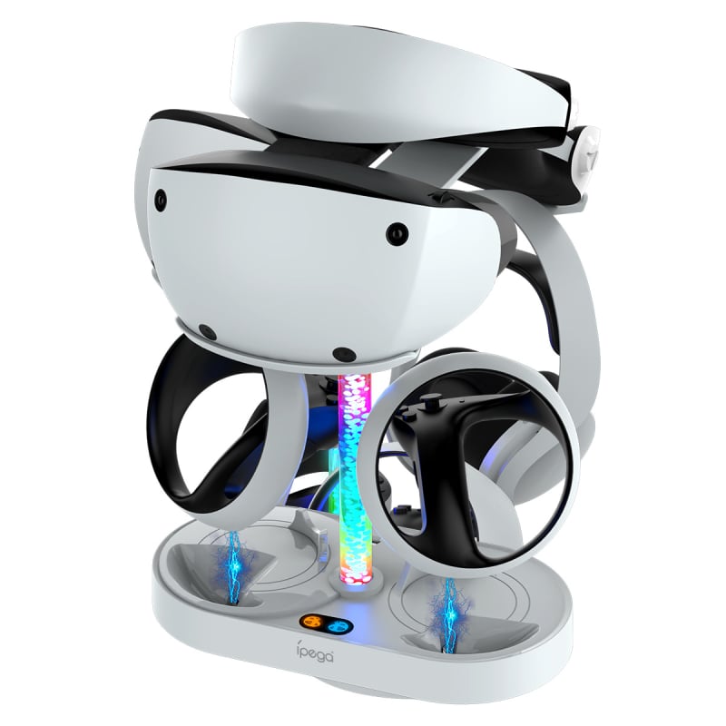 PS VR2 držač za punjenje kontrolera s magnetskim napajanjem i osvjetljenjem – ABS, Type-C priključak, model PS VR2, marka IPEGA