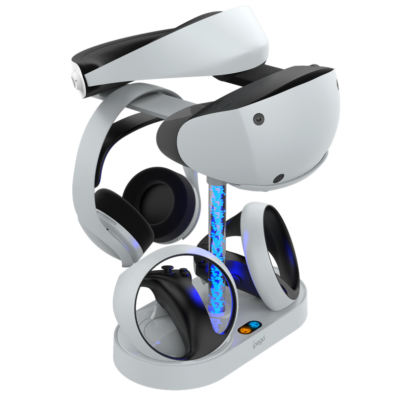 PS VR2 držač za punjenje kontrolera s magnetskim napajanjem i osvjetljenjem – ABS, Type-C priključak, model PS VR2, marka IPEGA