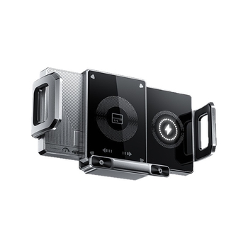 Összecsukható kijelzős autós telefon-tartó töltés vezeték nélküli, mágneses és forgatható, univerzális, rögzítés snap-on, 15W