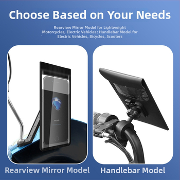 Suport impermeabil pentru mâner ghidon motociclete/e-bike – model UK-03, materiale PU, PVC, ABS, Nylon, Silicone