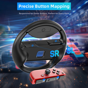 Naujas Switch Joy-Con vairo rato laikiklis su indikatorine šviesa ir kompasu (ABS)