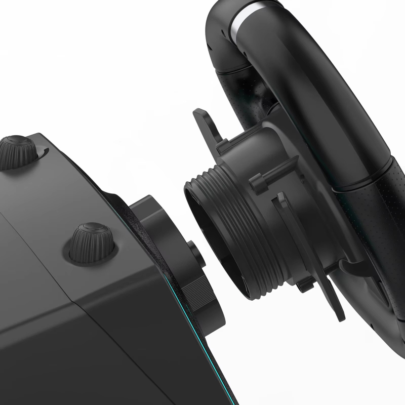 DOYO R808B USB lenktynių vairas – ABS+metalo konstrukcija, 8-in-1 reguliuojamas vairo jautrumas, vibracijos, apšvietimas