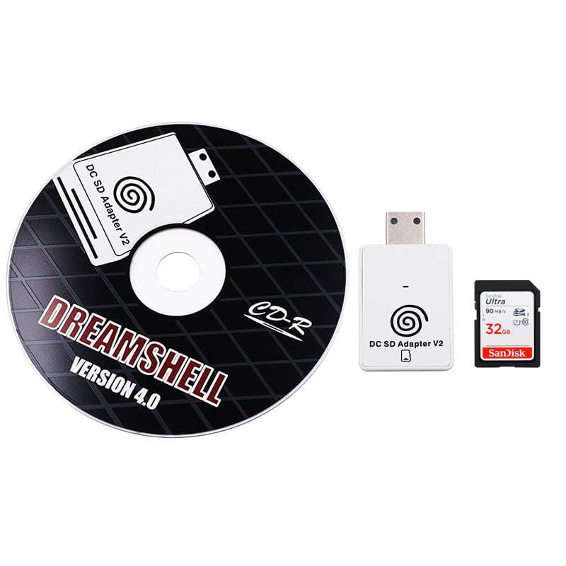 Dreamcast SD/TF čitač kartica s Dreamshell v4.0 - ABS, kompatibilan s Dreamcastom, težina 130 g