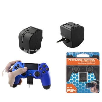 Controler PS4 pentru headset cu reglajul volumului și jack audio de 3,5 mm pentru chat
