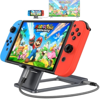 Docking stanica za Switch: USB-C i HDMI, 4K60 izlaz videa, odraz zaslona, punjenje, aluminijska legura