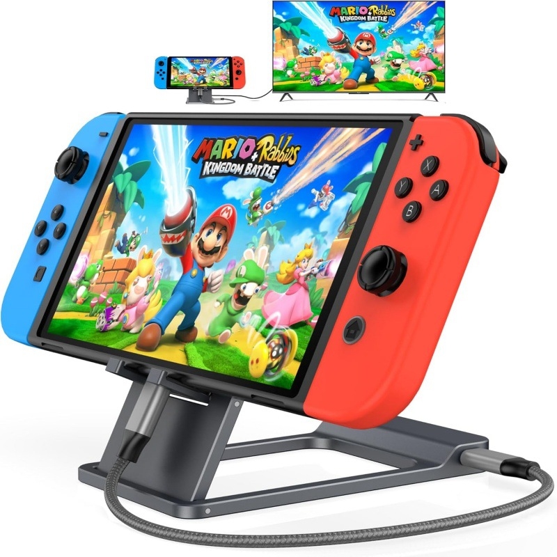 Docking stanica za Switch: USB-C i HDMI, 4K60 izlaz videa, odraz zaslona, punjenje, aluminijska legura