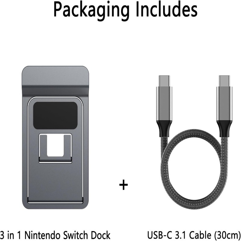 Docking stanica za Switch: USB-C i HDMI, 4K60 izlaz videa, odraz zaslona, punjenje, aluminijska legura