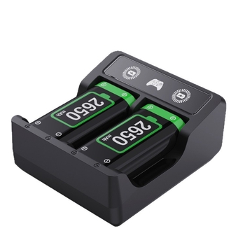 Pachet baterii reîncărcabile Xbox cu încărcător dublu pentru controlere – 2x2650mAh NiMH, Type-C, încărcare rapidă, protecție și indicator de încărcare, compatibil Series X/S și Xbox One