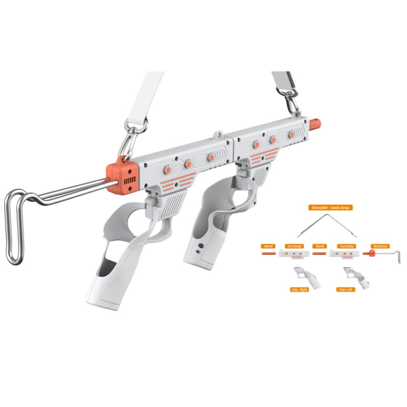 Gunstock VR pentru Meta Quest 3S/Quest 3 Controller – Material ABS, 623g, Mâner Gunstock