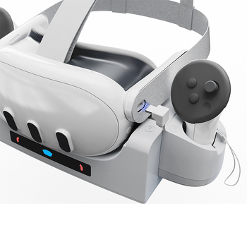 Zidna baza za punjenje za Meta Quest 3 kontrolere + držač VR kacige HBV-Q11 (ABS, 436 g, kompatibilan s Meta Quest 3)