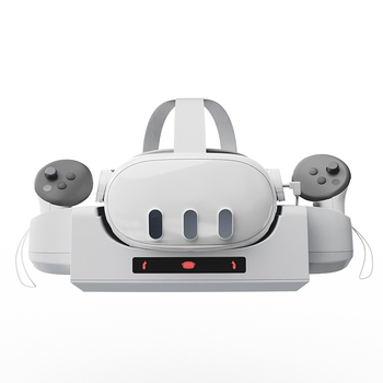 Zidna baza za punjenje za Meta Quest 3 kontrolere + držač VR kacige HBV-Q11 (ABS, 436 g, kompatibilan s Meta Quest 3)