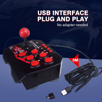 Laidinė arkadinės kovos lazdė USB su Turbo, ABS korpusu, skirtas Switch, PC, PS3, Android TV