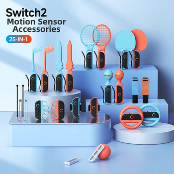 Switch2 Sada herných príslušenstiev – Šerm, Tenisová raketa a Karta box pre volantom na závodné hry (Model Switch2; Materiál ABS+PC; Kompatibilné so Switch2; Počet hráčov 1–4; Vek 12+)