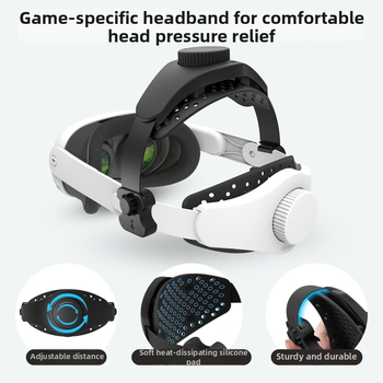 DEVASO VR čelenka na okuliare – ergonomická podpora, dekompresia, ABS, Nylon model, kompatibilné s Meta Quest Pro, Quest 2, PICO 4