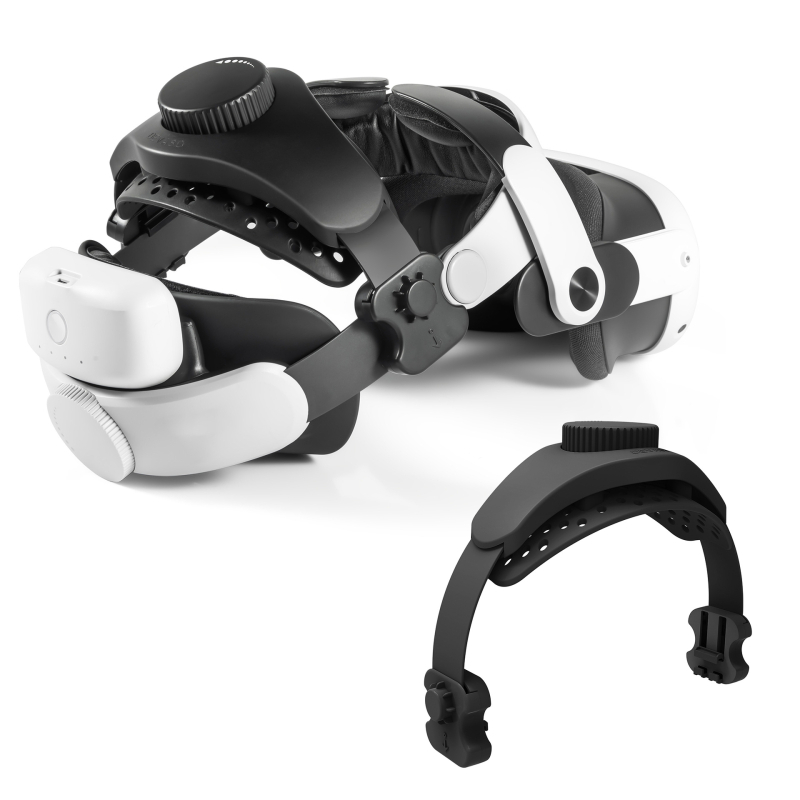 DEVASO VR ζώνη κεφαλής για γυαλιά — εργονομική υποστήριξη, αποφόρτιση, ABS υλικό, μοντέλο Nylon, συμβατό με Meta Quest Pro, Quest 2, PICO 4
