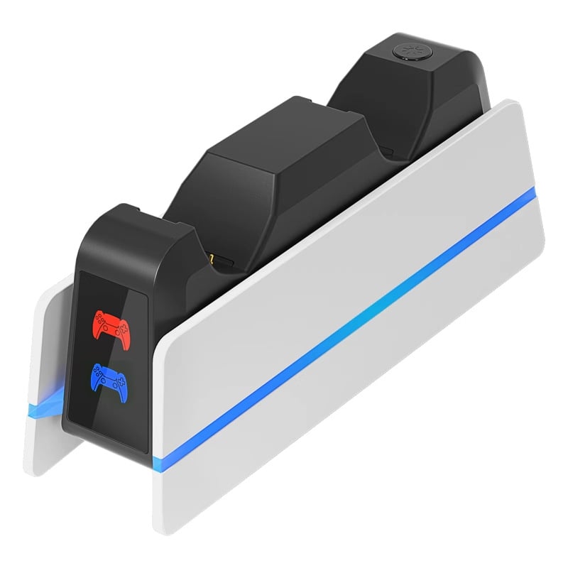 PS5 Stanica za Punjenje Kontrolera s USB-C, Dvostruko Brzo Punjenje, LED Indikator, ABS Kućište, Uključuje USB-C Kabel